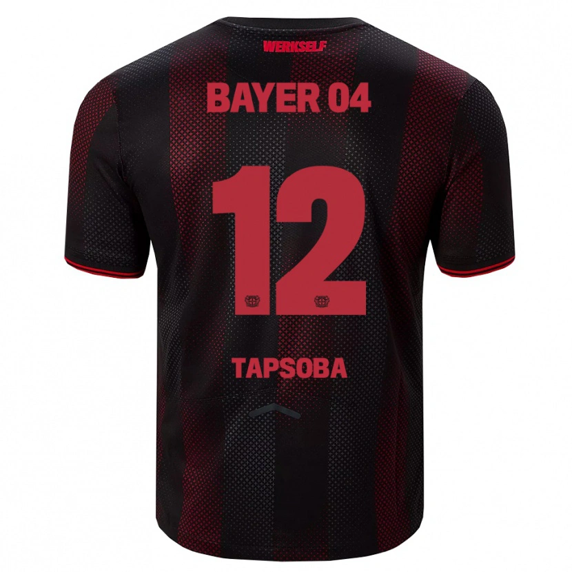 Danxen Mujer Camiseta Edmond Tapsoba #12 Negro Rojo 1ª Equipación 2025/26 La Camisa México