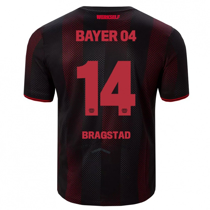 Danxen Mujer Camiseta Emilie Bragstad #14 Negro Rojo 1ª Equipación 2025/26 La Camisa México