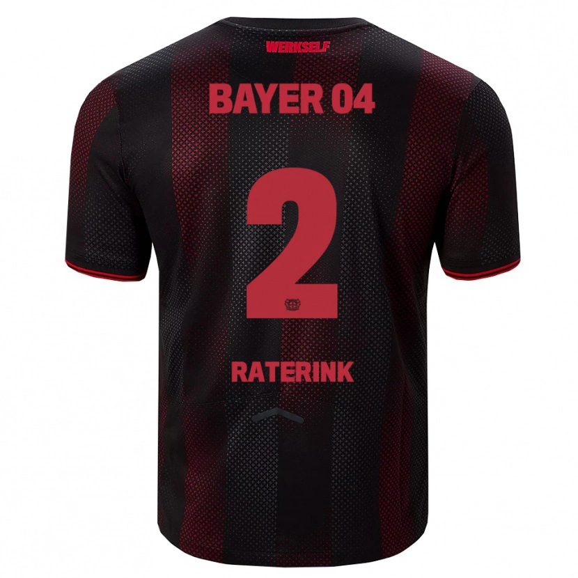Danxen Mujer Camiseta Othniël Raterink #2 Negro Rojo 1ª Equipación 2025/26 La Camisa México