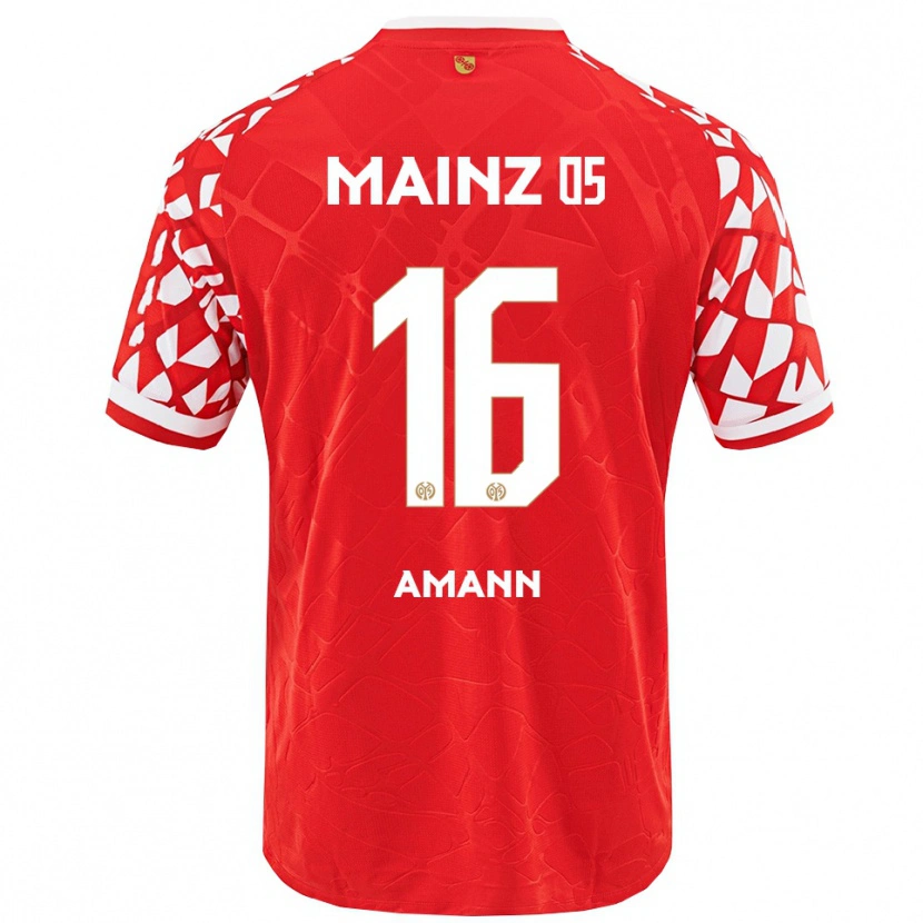 Danxen Mujer Camiseta Jason Amann #16 Rojo Blanco 1ª Equipación 2025/26 La Camisa México