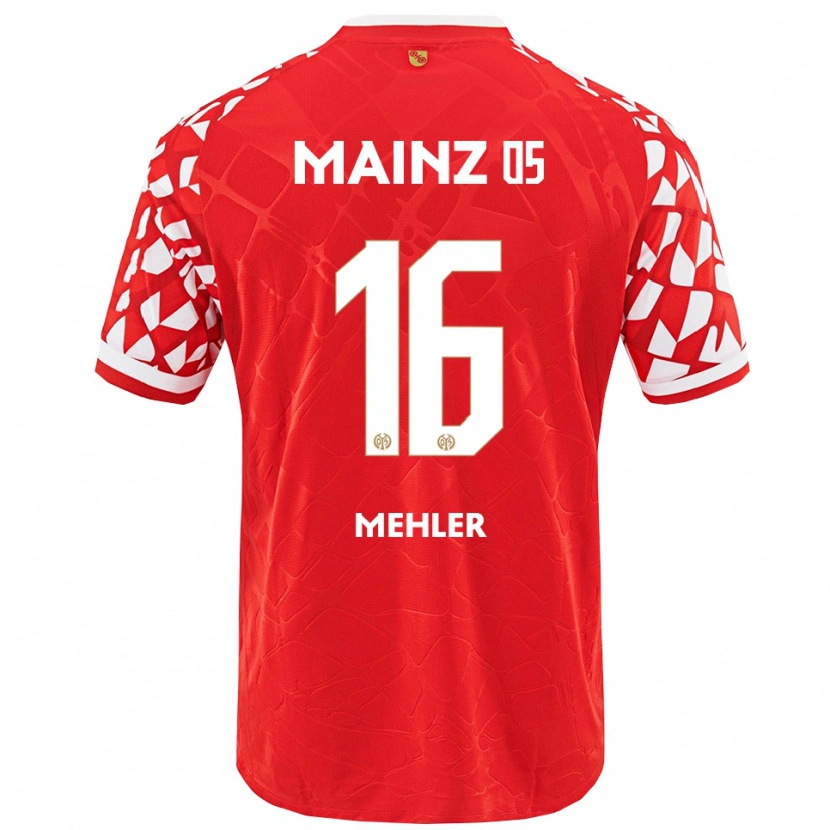Danxen Mujer Camiseta Melina Mehler #16 Rojo Blanco 1ª Equipación 2025/26 La Camisa México