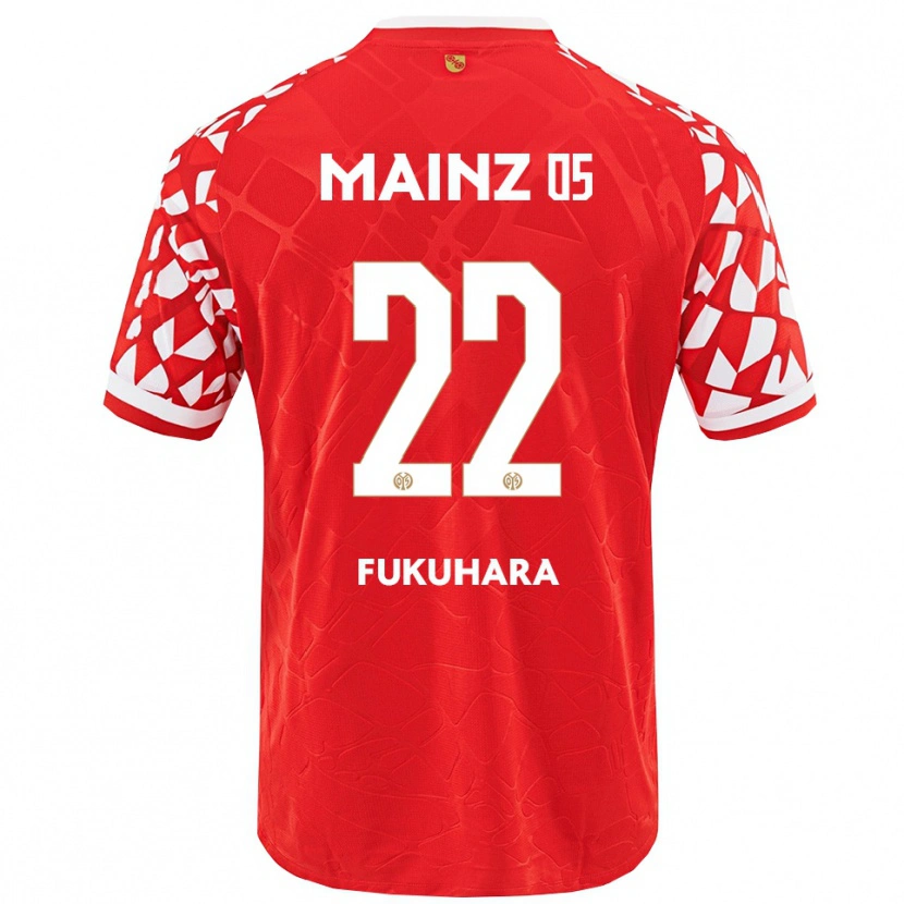 Danxen Mujer Camiseta Yuuka Fukuhara #22 Rojo Blanco 1ª Equipación 2025/26 La Camisa México