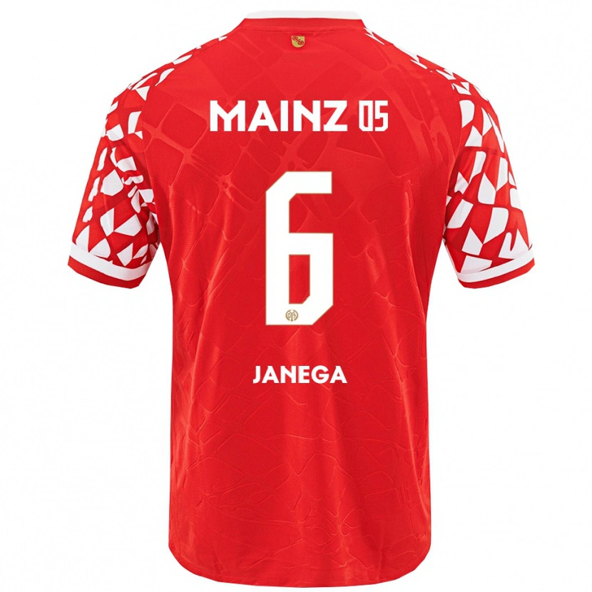 Danxen Mujer Camiseta Jan Janega #6 Rojo Blanco 1ª Equipación 2025/26 La Camisa México