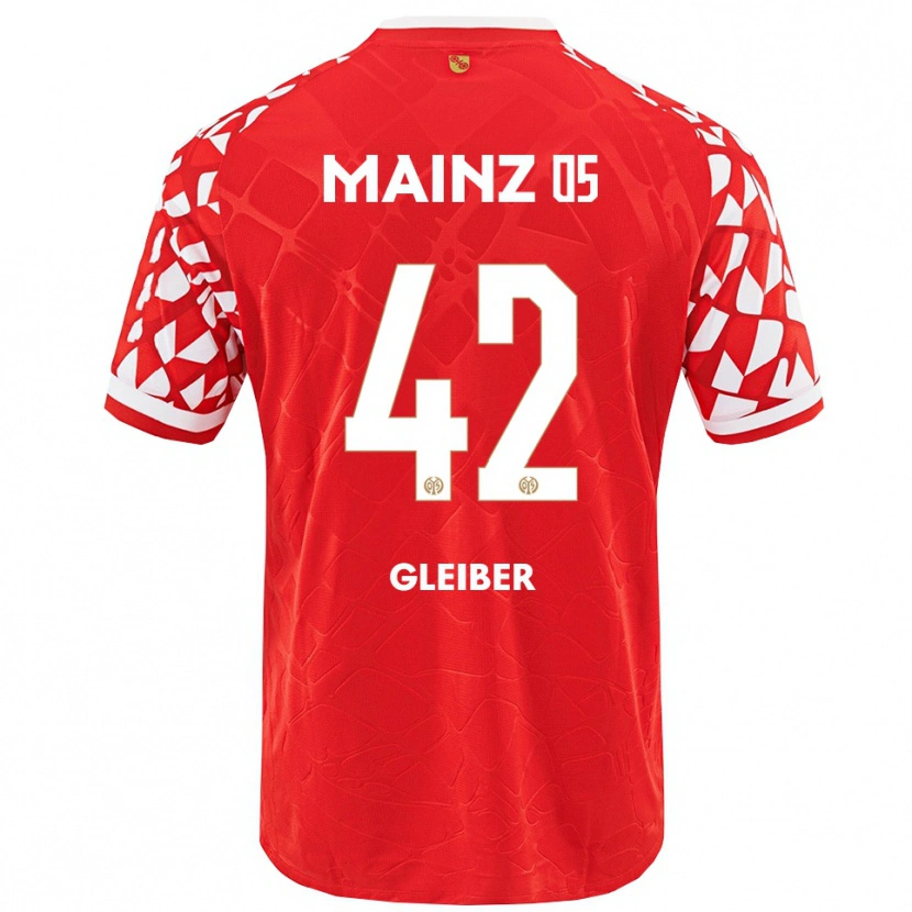 Danxen Mujer Camiseta Daniel Gleiber #42 Rojo Blanco 1ª Equipación 2025/26 La Camisa México