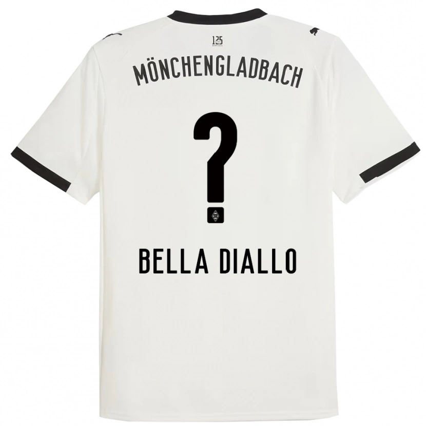 Danxen Mujer Camiseta Oumar Bella Diallo #0 Blanco Negro 1ª Equipación 2025/26 La Camisa México