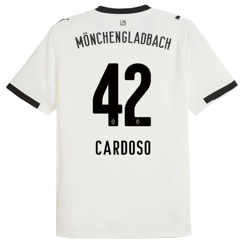 Danxen Mujer Camiseta Tiago Pereira Cardoso #42 Blanco Negro 1ª Equipación 2025/26 La Camisa México