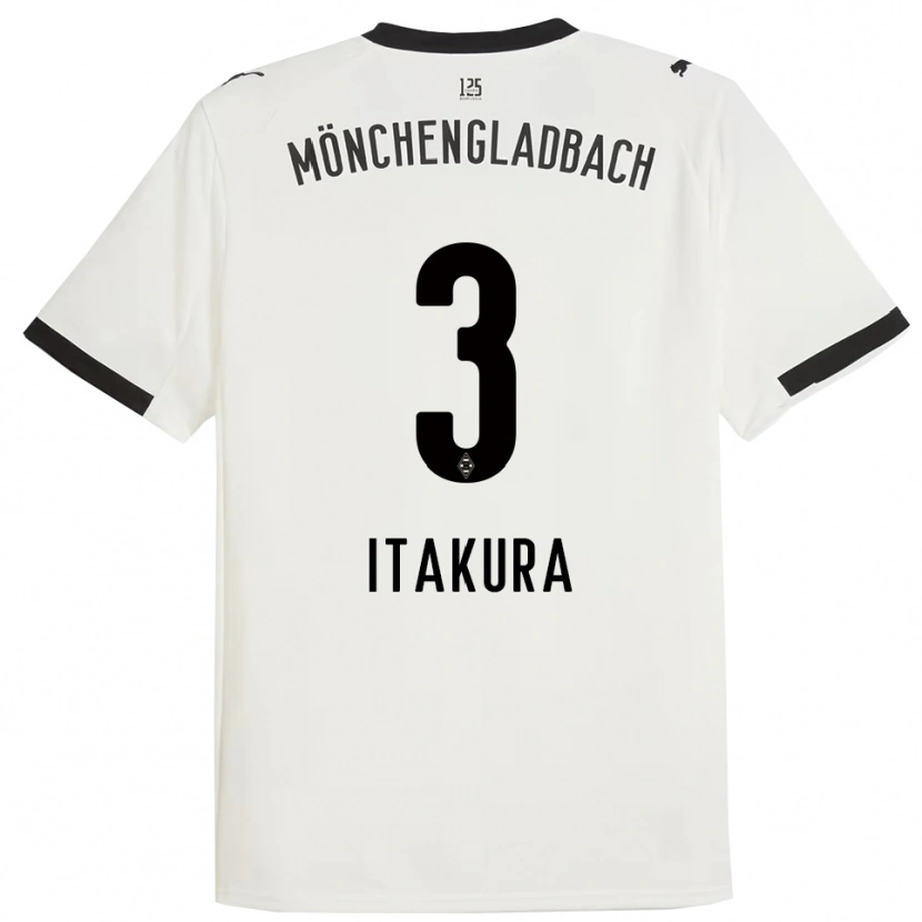 Danxen Mujer Camiseta Ko Itakura #3 Blanco Negro 1ª Equipación 2025/26 La Camisa México