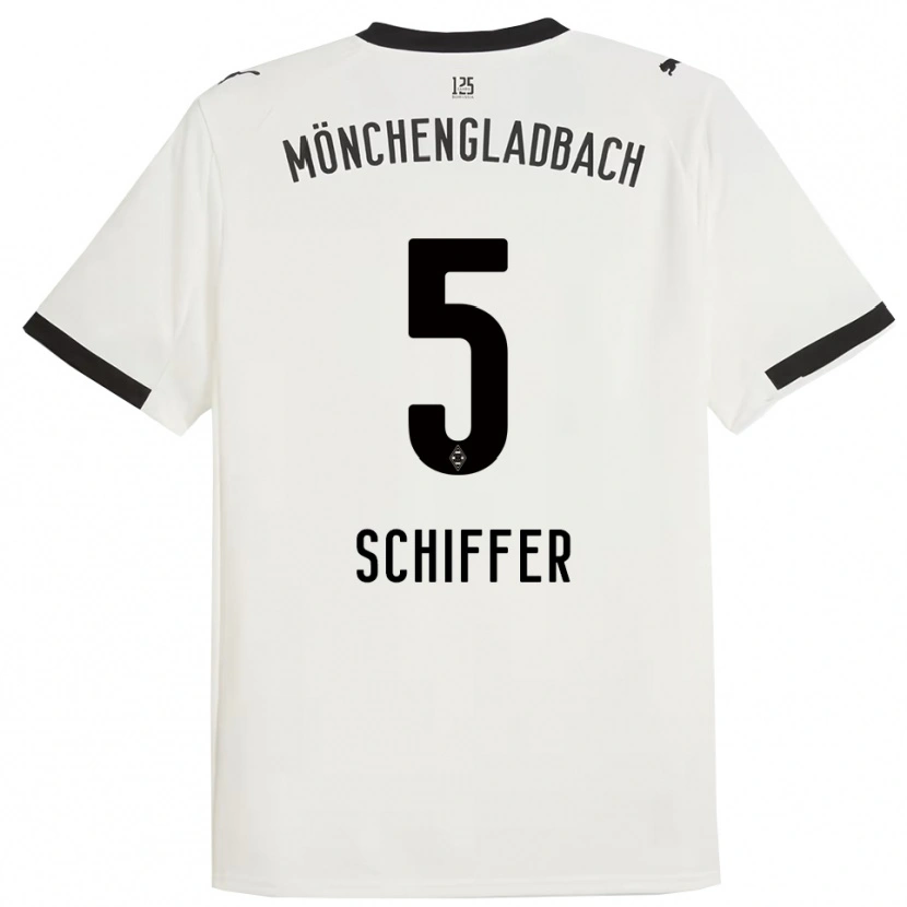 Danxen Mujer Camiseta Ben Schiffer #5 Blanco Negro 1ª Equipación 2025/26 La Camisa México