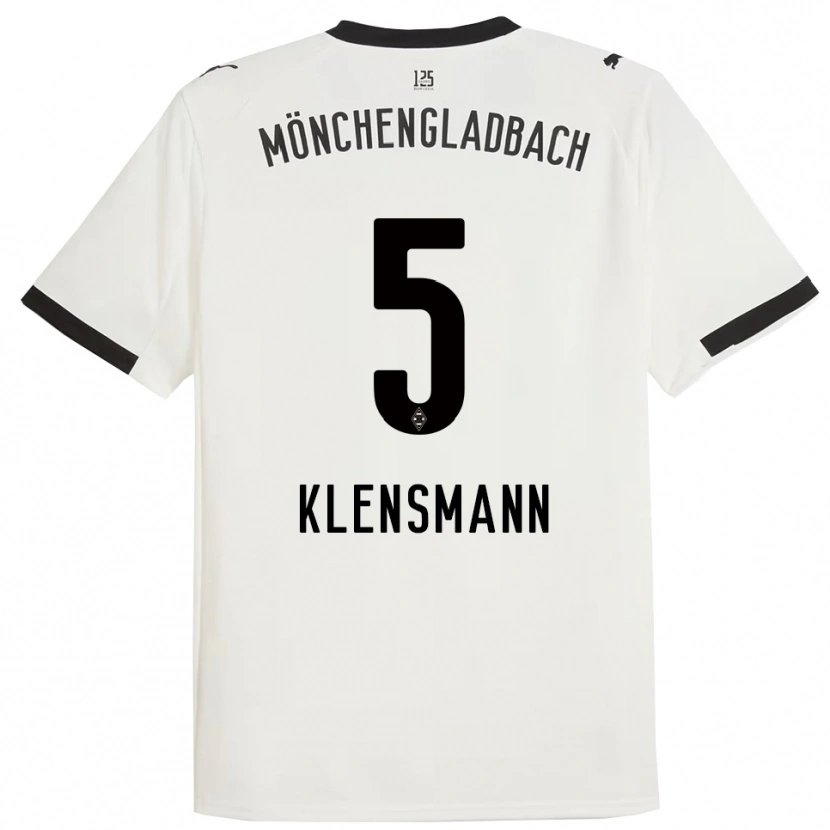Danxen Mujer Camiseta Paula Klensmann #5 Blanco Negro 1ª Equipación 2025/26 La Camisa México