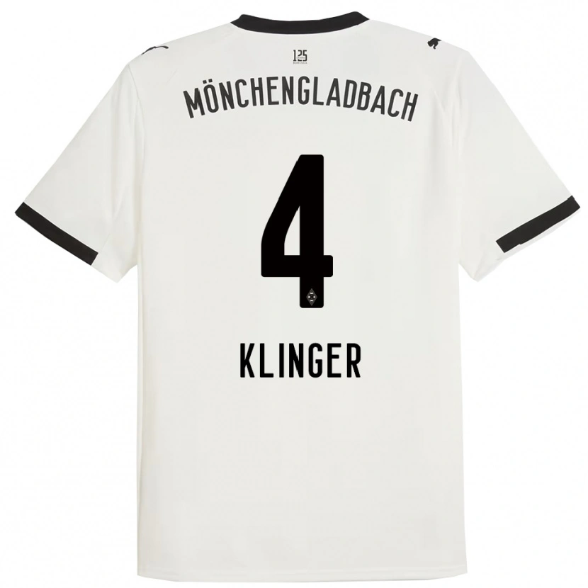 Danxen Mujer Camiseta Nina Klinger #4 Blanco Negro 1ª Equipación 2025/26 La Camisa México
