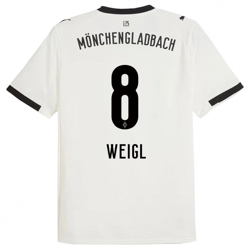 Danxen Mujer Camiseta Julian Weigl #8 Blanco Negro 1ª Equipación 2025/26 La Camisa México