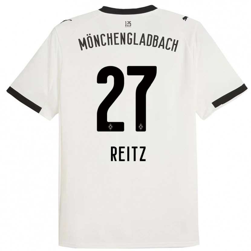 Danxen Mujer Camiseta Rocco Reitz #27 Blanco Negro 1ª Equipación 2025/26 La Camisa México