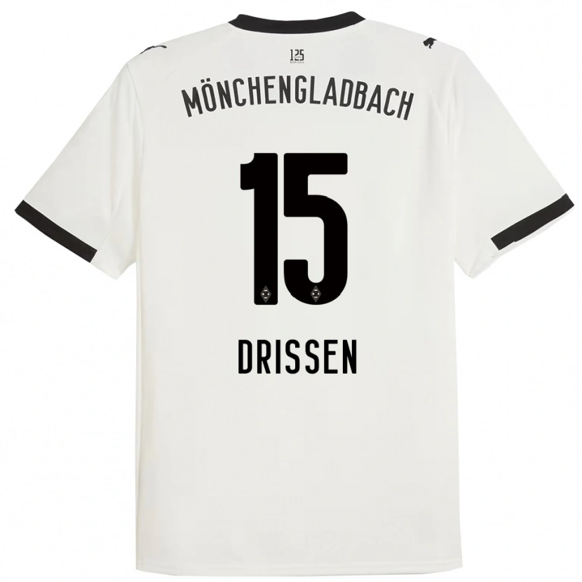 Danxen Mujer Camiseta Sam Drissen #15 Blanco Negro 1ª Equipación 2025/26 La Camisa México