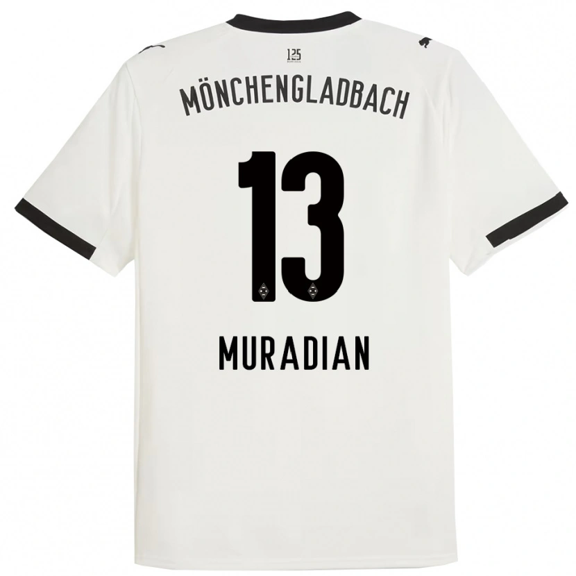 Danxen Mujer Camiseta Artem Muradyan #13 Blanco Negro 1ª Equipación 2025/26 La Camisa México