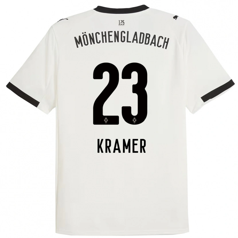 Danxen Mujer Camiseta Christoph Kramer #23 Blanco Negro 1ª Equipación 2025/26 La Camisa México
