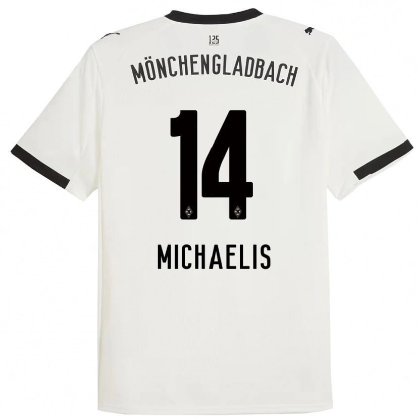 Danxen Mujer Camiseta Yannick Michaelis #14 Blanco Negro 1ª Equipación 2025/26 La Camisa México