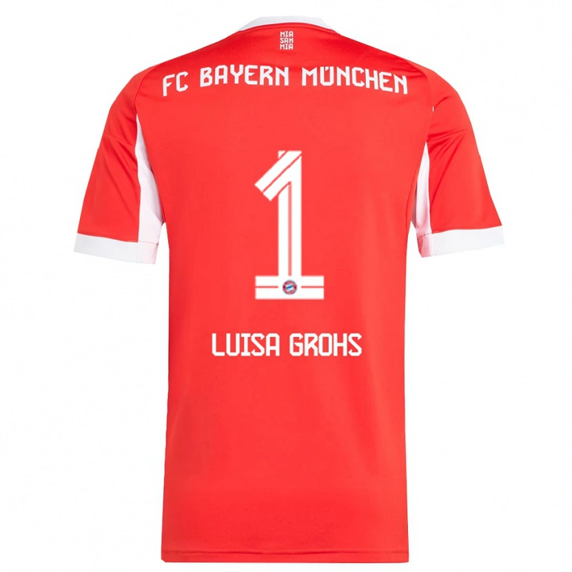 Danxen Mujer Camiseta Maria Luisa Grohs #1 Rojo Blanco 1ª Equipación 2025/26 La Camisa México