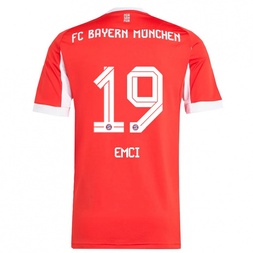 Danxen Mujer Camiseta Ben Emci #19 Rojo Blanco 1ª Equipación 2025/26 La Camisa México
