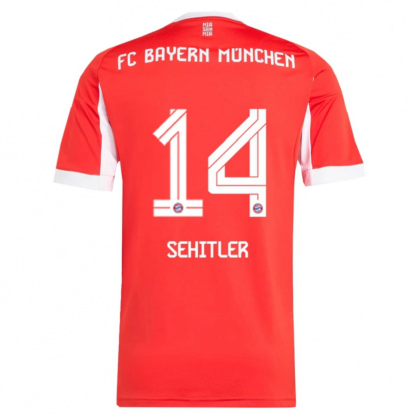 Danxen Mujer Camiseta Alara Şehitler #14 Rojo Blanco 1ª Equipación 2025/26 La Camisa México