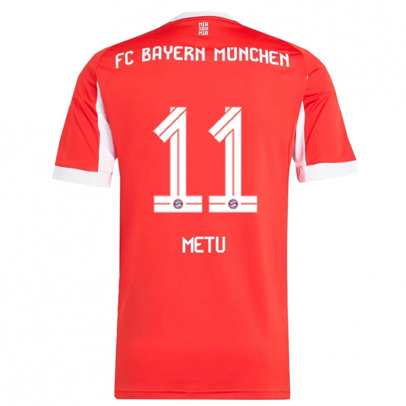 Danxen Mujer Camiseta Emilian Metu #11 Rojo Blanco 1ª Equipación 2025/26 La Camisa México