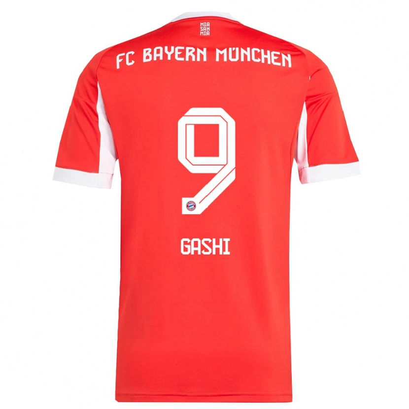 Danxen Mujer Camiseta Yll Gashi #9 Rojo Blanco 1ª Equipación 2025/26 La Camisa México