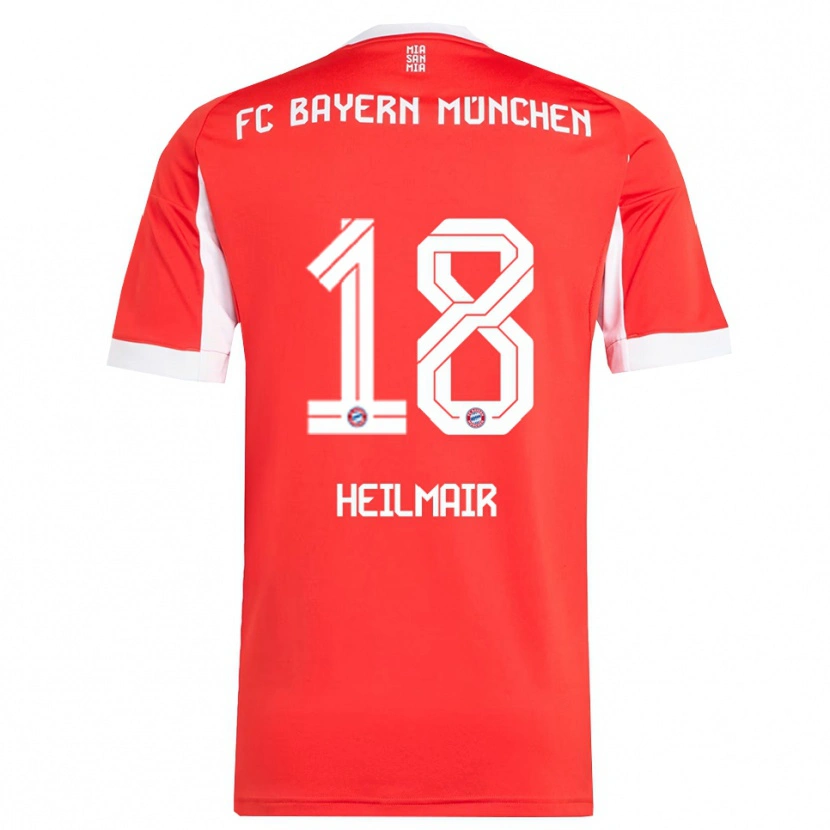 Danxen Mujer Camiseta Hannes Heilmair #18 Rojo Blanco 1ª Equipación 2025/26 La Camisa México