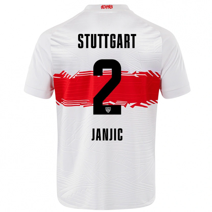Danxen Mujer Camiseta Antonijo Janjic #2 Blanco Rojo 1ª Equipación 2025/26 La Camisa México