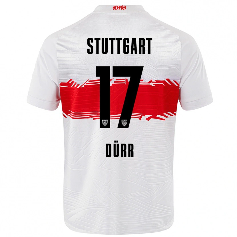 Danxen Mujer Camiseta Muriel Dürr #17 Blanco Rojo 1ª Equipación 2025/26 La Camisa México