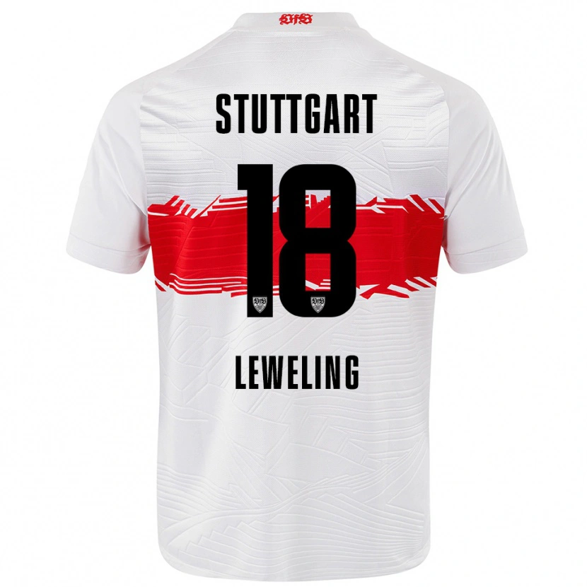 Danxen Mujer Camiseta Jamie Leweling #18 Blanco Rojo 1ª Equipación 2025/26 La Camisa México