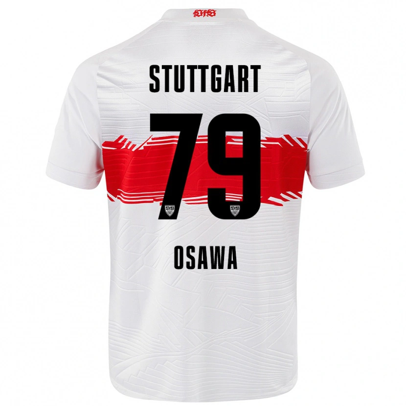 Danxen Mujer Camiseta Haruka Ōsawa #79 Blanco Rojo 1ª Equipación 2025/26 La Camisa México