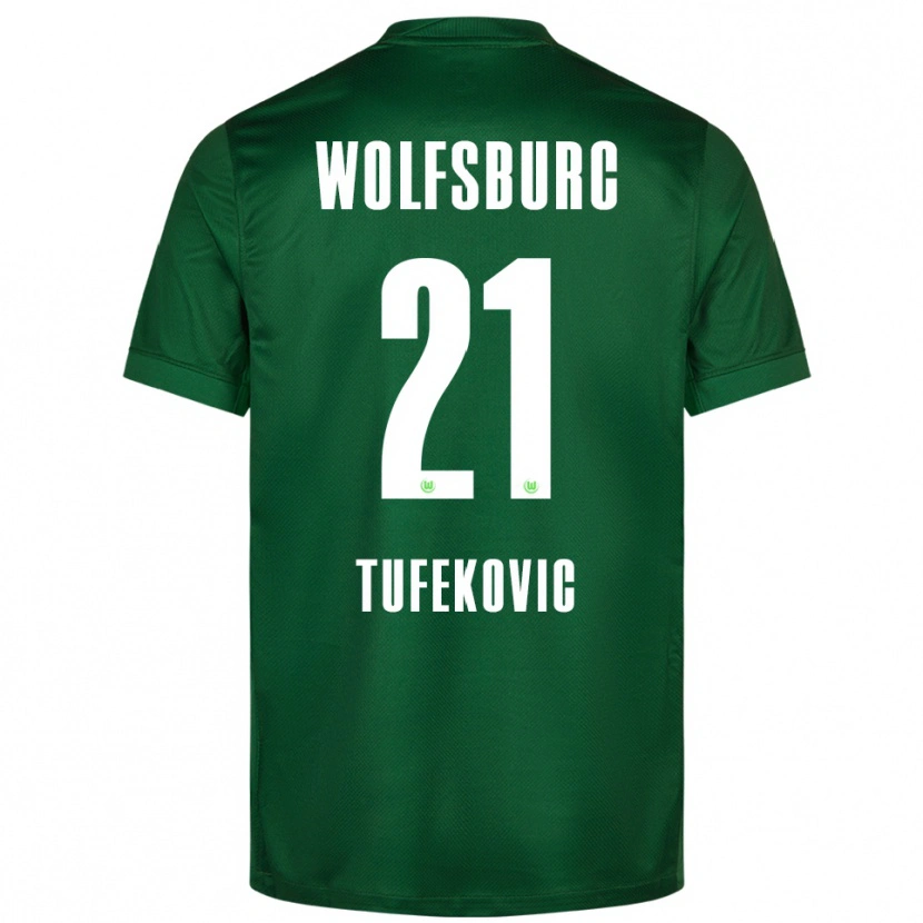 Danxen Mujer Camiseta Martina Tufekovic #21 Verde Blanco 1ª Equipación 2025/26 La Camisa México