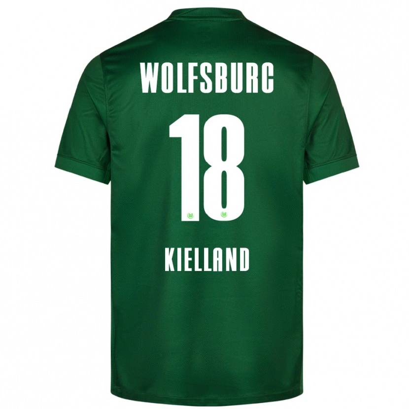 Danxen Mujer Camiseta Justine Kielland #18 Verde Blanco 1ª Equipación 2025/26 La Camisa México
