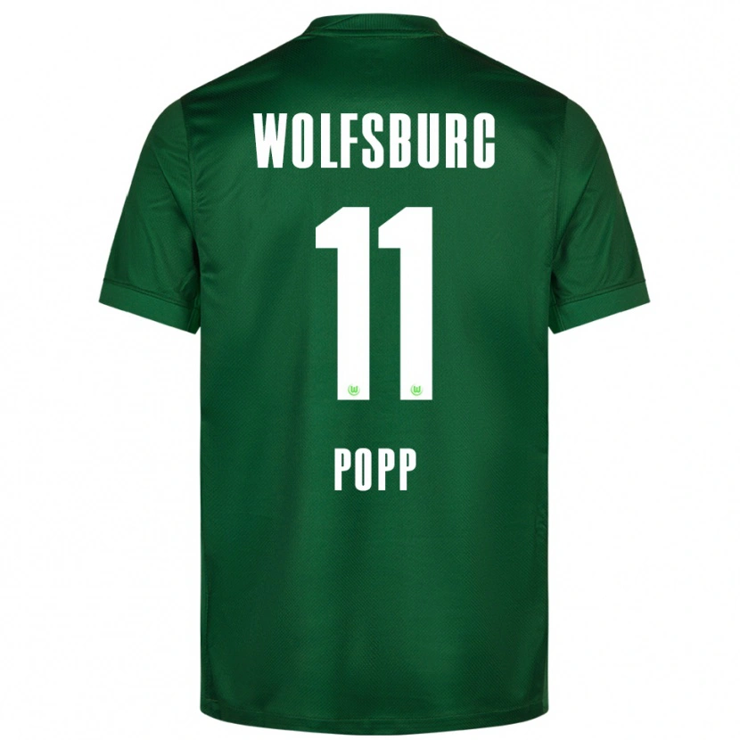 Danxen Mujer Camiseta Alexandra Popp #11 Verde Blanco 1ª Equipación 2025/26 La Camisa México