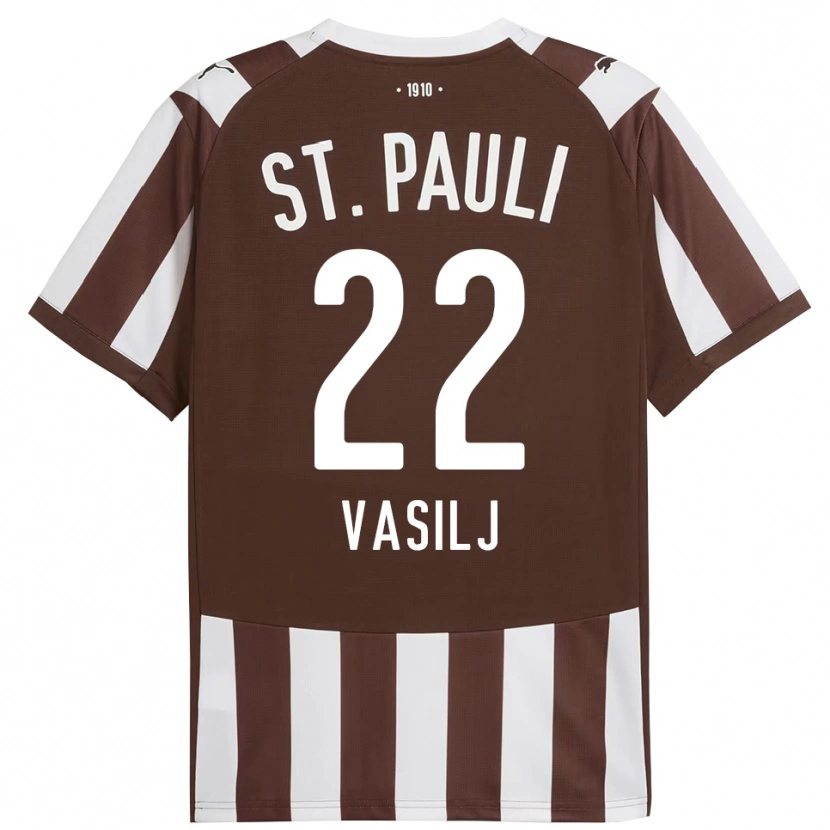 Danxen Mujer Camiseta Nikola Vasilj #22 Café Blanco 1ª Equipación 2025/26 La Camisa México