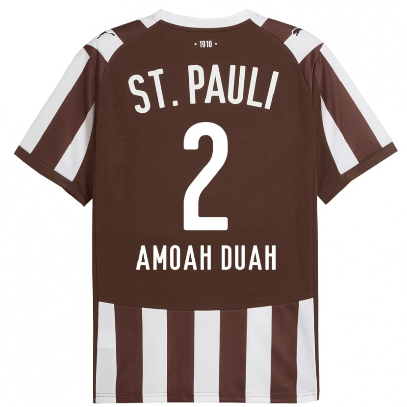 Danxen Mujer Camiseta Reuel Amoah Duah #2 Café Blanco 1ª Equipación 2025/26 La Camisa México