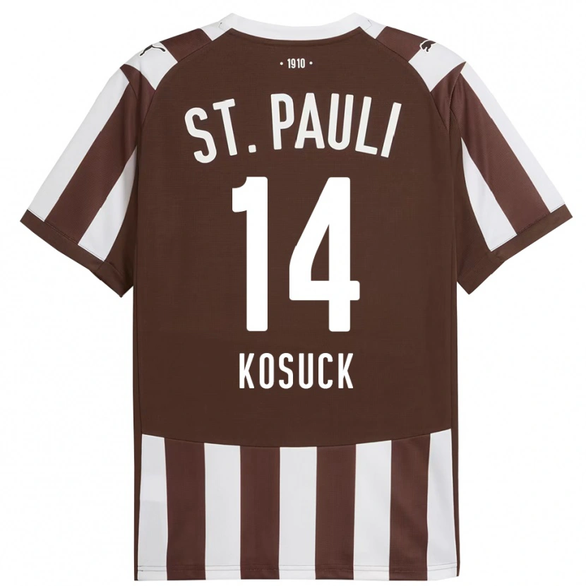 Danxen Mujer Camiseta Mats Kosuck #14 Café Blanco 1ª Equipación 2025/26 La Camisa México