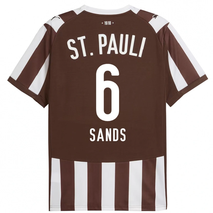 Danxen Mujer Camiseta James Sands #6 Café Blanco 1ª Equipación 2025/26 La Camisa México