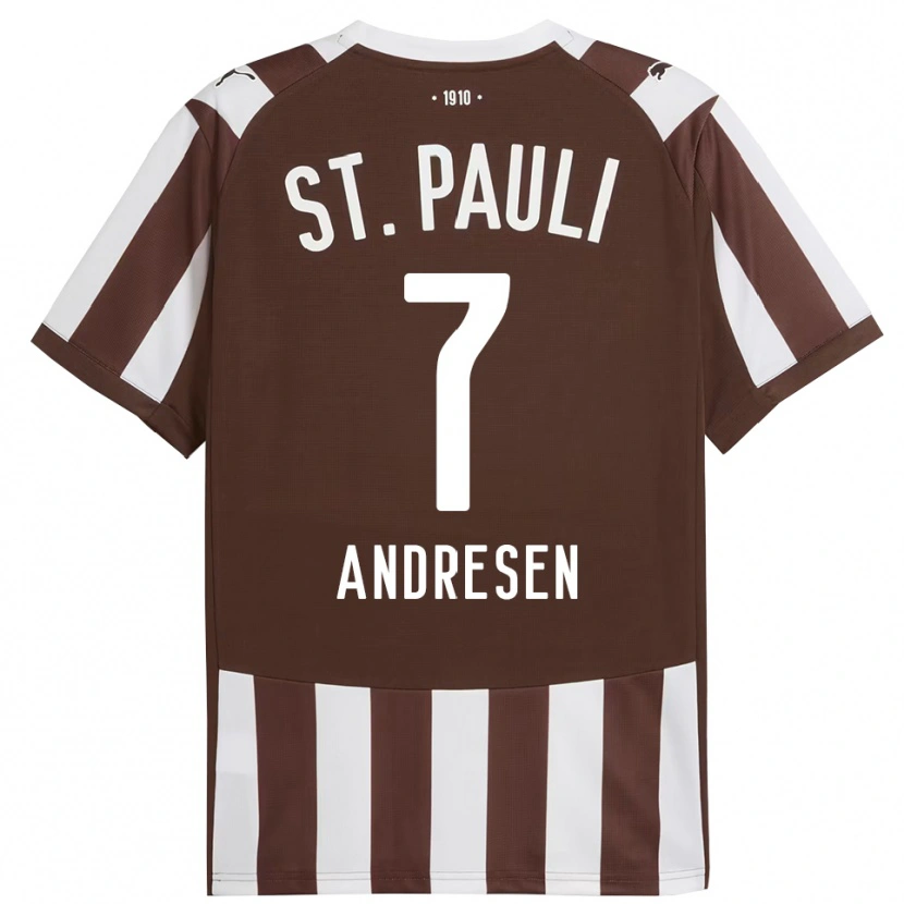 Danxen Mujer Camiseta Jan Andresen #7 Café Blanco 1ª Equipación 2025/26 La Camisa México