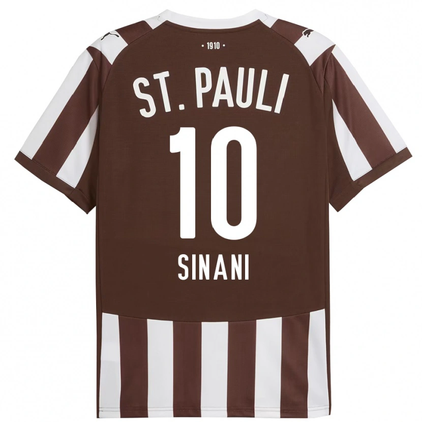 Danxen Mujer Camiseta Danel Sinani #10 Café Blanco 1ª Equipación 2025/26 La Camisa México