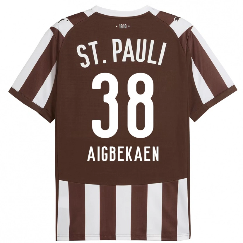 Danxen Mujer Camiseta Romeo Aigbekaen #38 Café Blanco 1ª Equipación 2025/26 La Camisa México