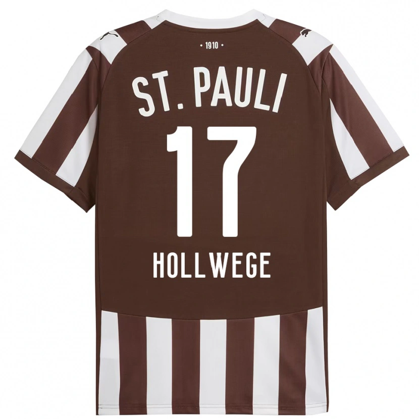 Danxen Mujer Camiseta Jonah Hollwege #17 Café Blanco 1ª Equipación 2025/26 La Camisa México