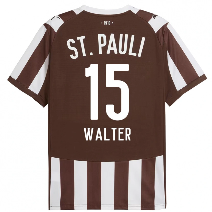 Danxen Mujer Camiseta Marcel Walter #15 Café Blanco 1ª Equipación 2025/26 La Camisa México