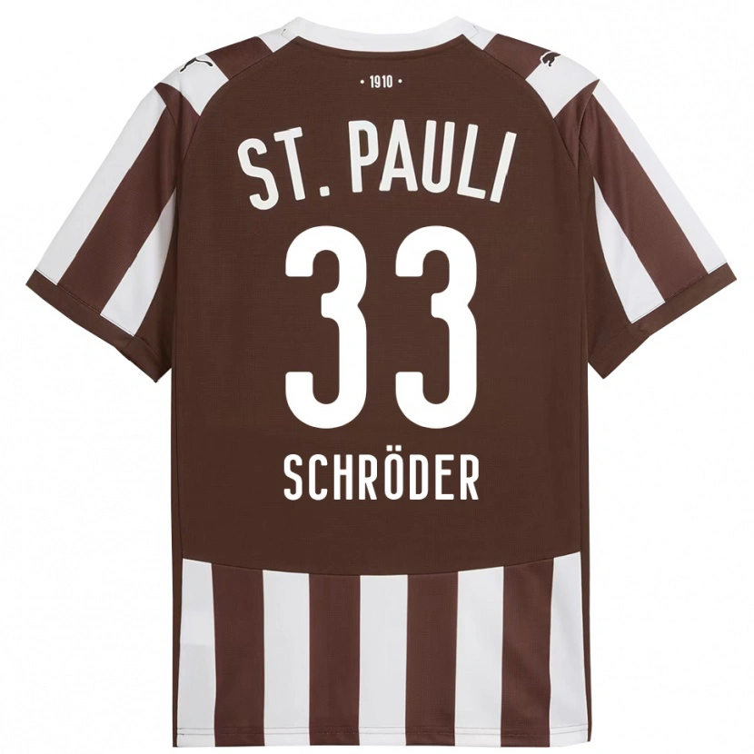 Danxen Mujer Camiseta Lennard Schröder #33 Café Blanco 1ª Equipación 2025/26 La Camisa México
