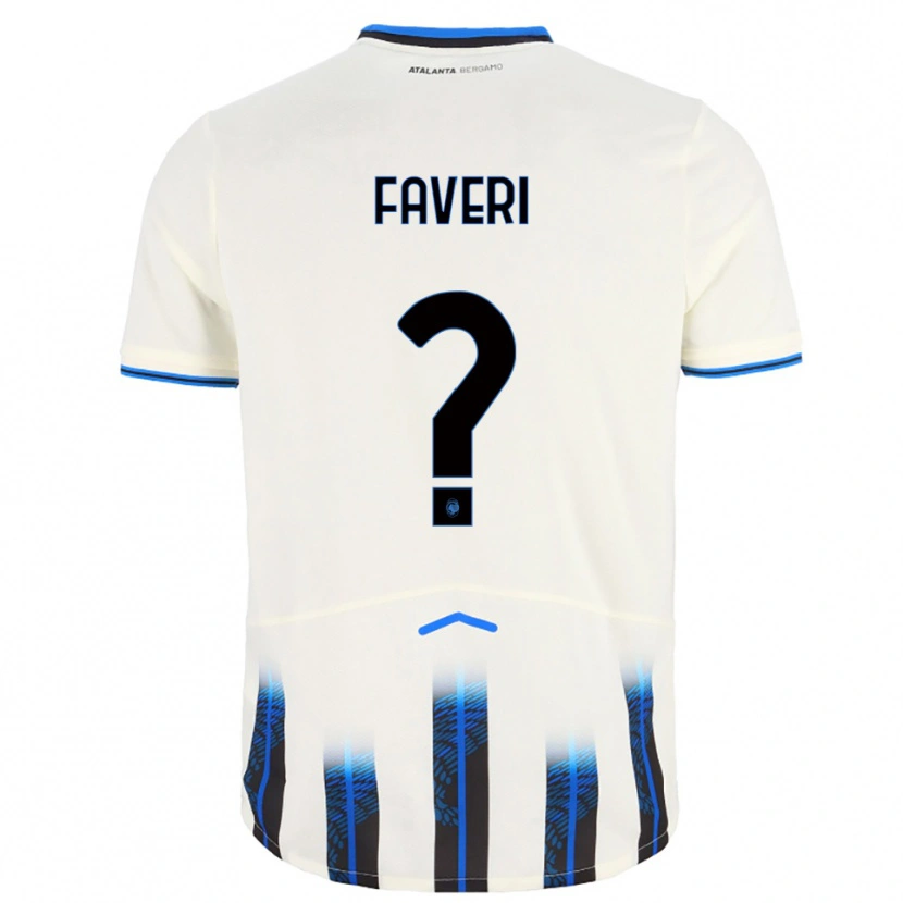 Danxen Mujer Camiseta Mathias Faveri #0 Blanco Azul 2ª Equipación 2025/26 La Camisa México