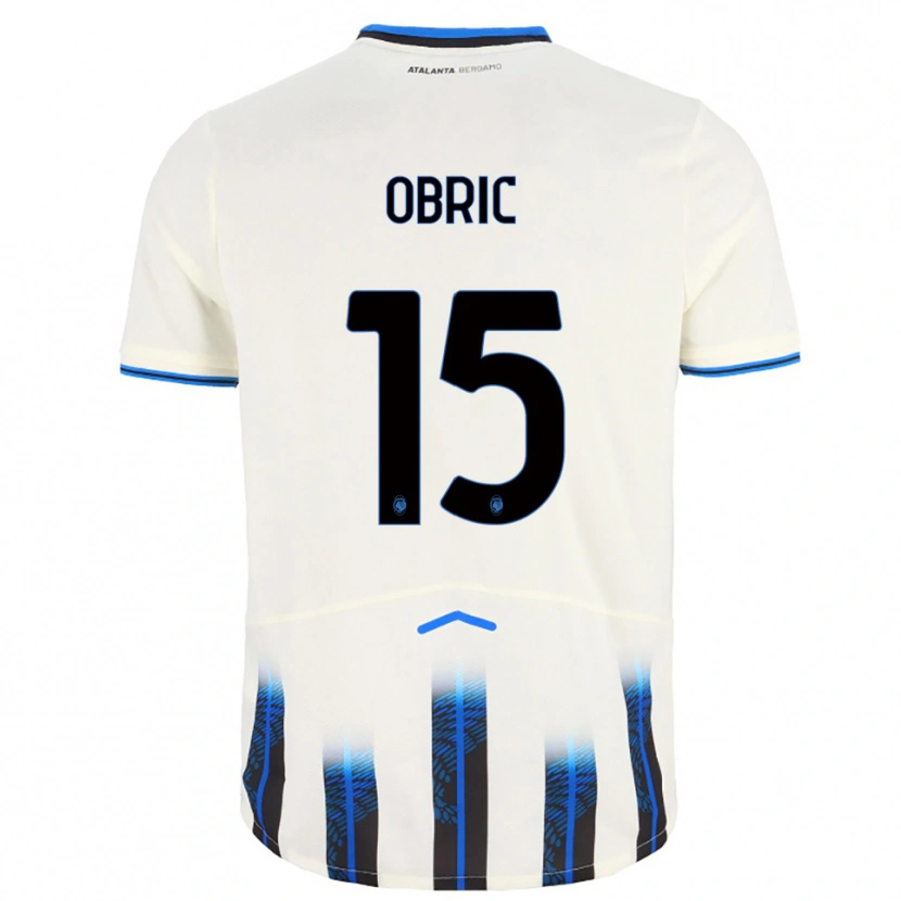 Danxen Mujer Camiseta Relja Obric #15 Blanco Azul 2ª Equipación 2025/26 La Camisa México