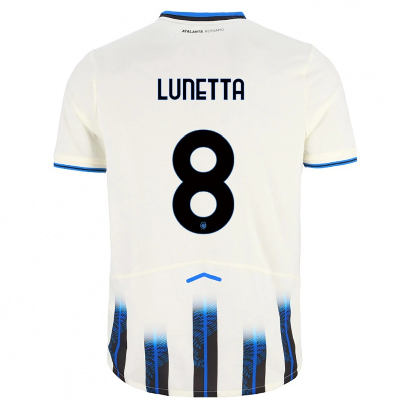 Danxen Mujer Camiseta Gabriel Lunetta #8 Blanco Azul 2ª Equipación 2025/26 La Camisa México