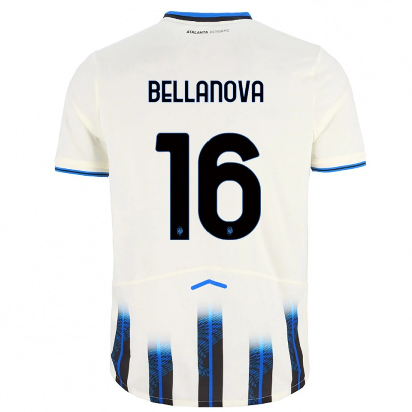 Danxen Mujer Camiseta Raoul Bellanova #16 Blanco Azul 2ª Equipación 2025/26 La Camisa México