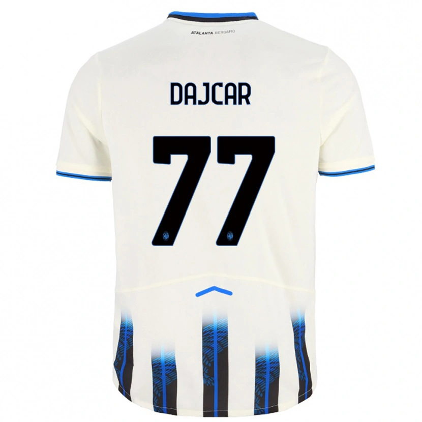 Danxen Mujer Camiseta Matevz Dajcar #77 Blanco Azul 2ª Equipación 2025/26 La Camisa México