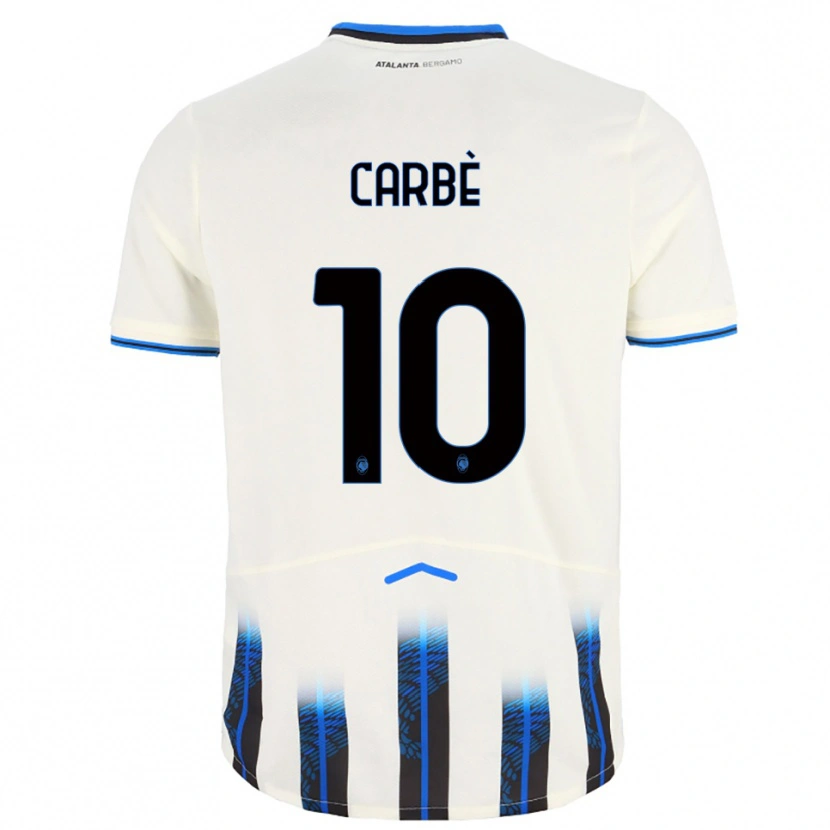 Danxen Mujer Camiseta Alessio Carbè #10 Blanco Azul 2ª Equipación 2025/26 La Camisa México