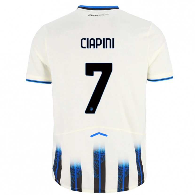 Danxen Mujer Camiseta Adriano Ciapini #7 Blanco Azul 2ª Equipación 2025/26 La Camisa México